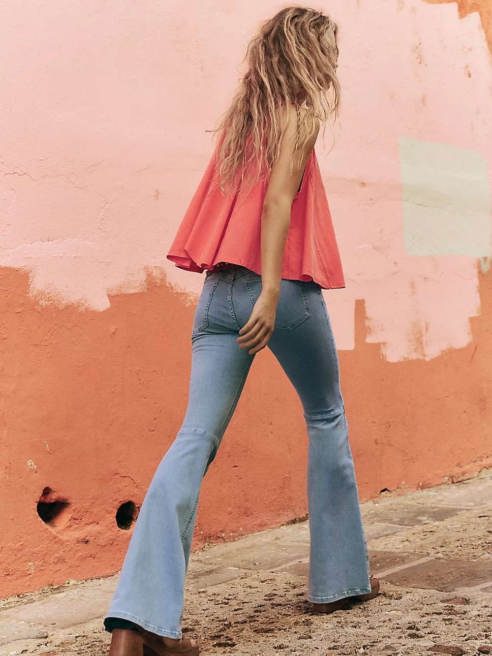 Free People We the Free‎ Penny Pull on Jeans High-Rise Flare Size 28